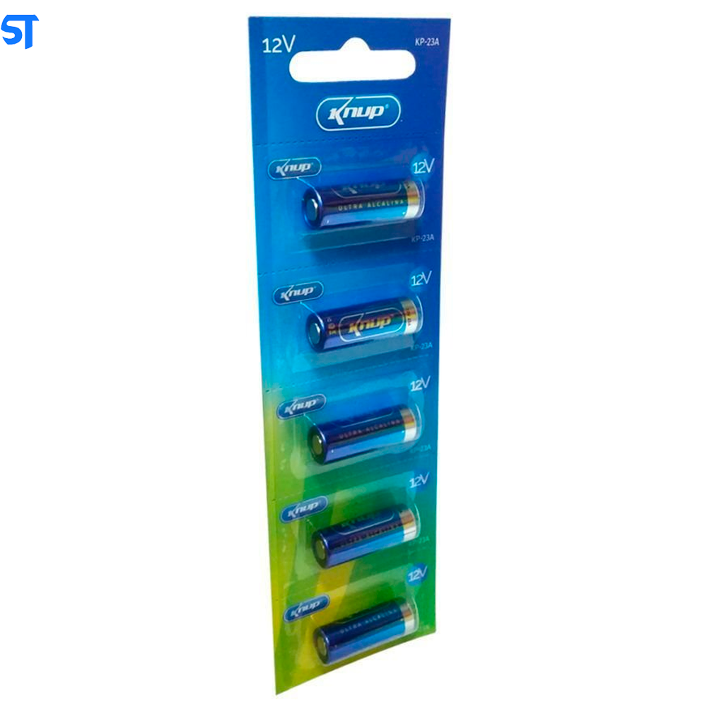 Mini Bateria 12v 23a Ultra Alcalina Kp-23a Knup Cartela Com 5